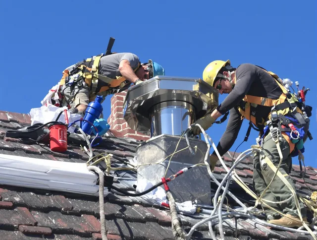 Protective chimney cap installed by Westport Chimney Sweep in Westport, MA