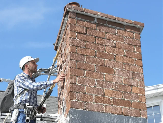 Brickwork for a chimney rebuild by Westport Chimney Sweep in Westport, MA