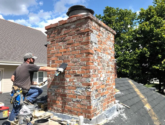 Completed chimney rebuild by Westport Chimney Sweep in Westport, MA