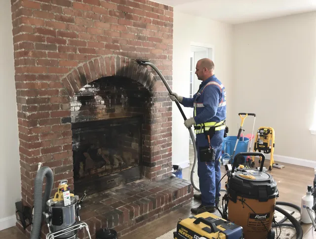 Westport Chimney Sweep expert performing detailed chimney sweep in Westport, MA
