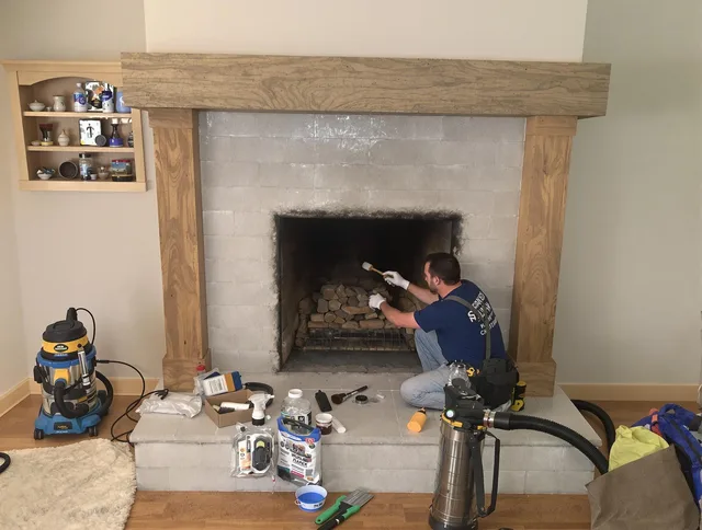 Detailed creosote removal process by Westport Chimney Sweep in Westport, MA
