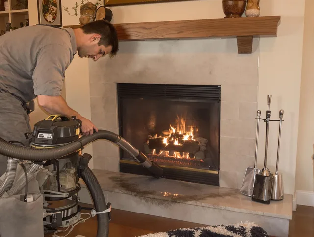 Routine fireplace upkeep by Westport Chimney Sweep in Westport, MA