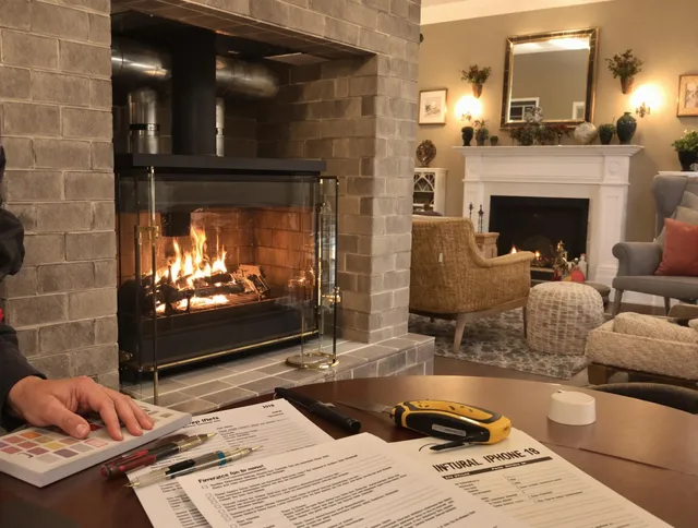 Westport Chimney Sweep verifying fireplace safety measures in Westport, MA